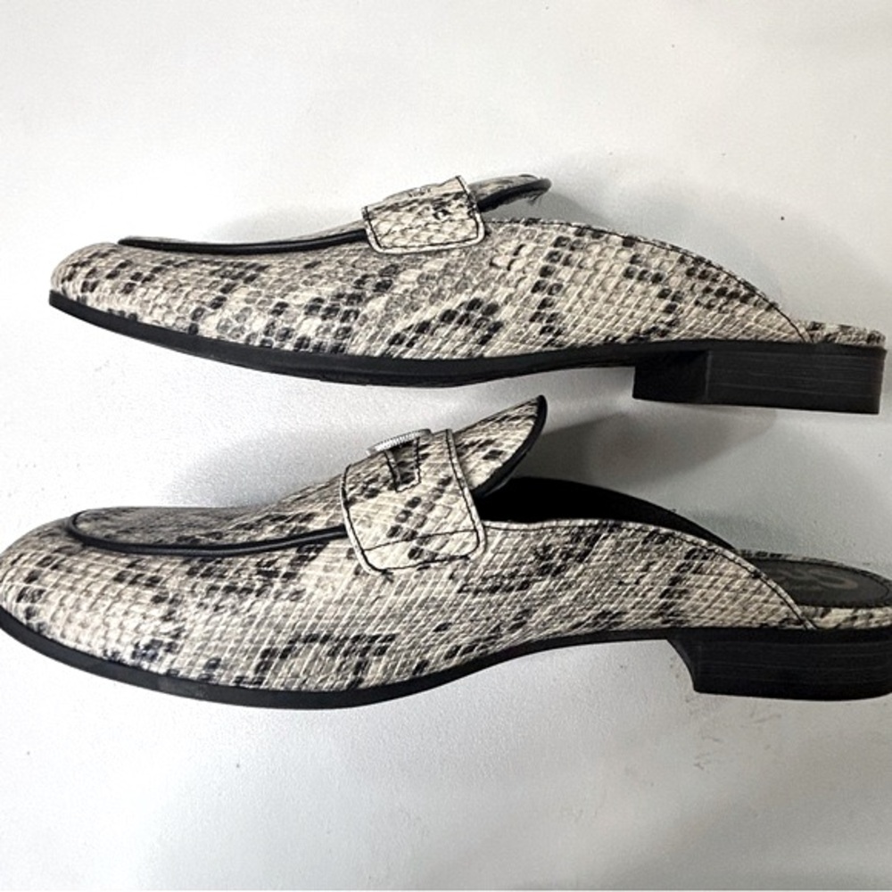 Circus by Sam Edelman Snakeskin Hal Penny Loafer Slip On Slide Mules Women’s 7.5 - Picture 4 of 10